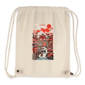 Japanische Ukiyo-E Retro Landschaft Vintage Design - Stanley/Stella recycelter Gym Bag - Naturweiß - Vorne