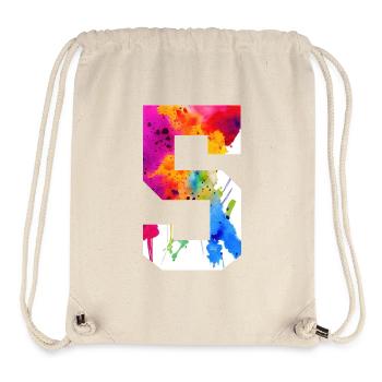 NUMBER 5 YEARS OLD 5TH BIRTHDAY - Stanley/Stella Recycled Gym Bag - natural - Front