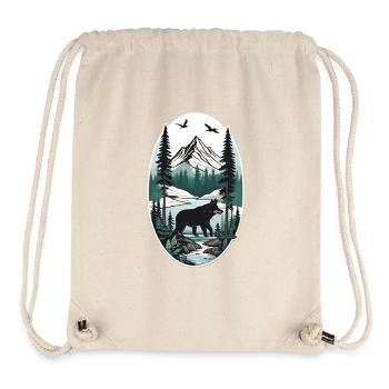 Wilderness Serenity - Stanley/Stella Recycled Gym Bag - natural - Front