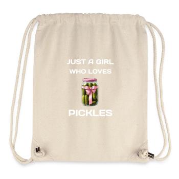Just A Girl Who Loves Pickles - Pickle Lover - Stanley/Stella recycelter Gym Bag - Naturweiß - Vorne