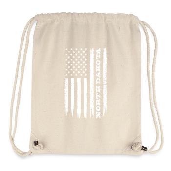 Flag USA North Dakota State Gift - Stanley/Stella Recycled Gym Bag - natural - Front