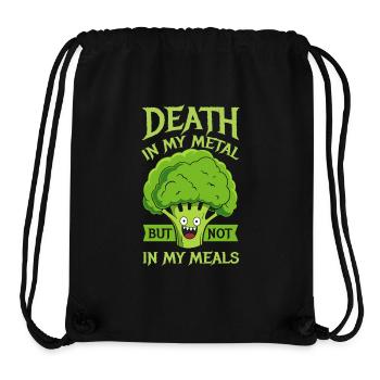 Death in my metal but not in my meals - Vegan - Stanley/Stella recycelter Gym Bag - Schwarz - Vorne