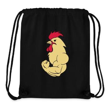 bodybuilder_hahn_2 - Stanley/Stella recycelter Gym Bag - Schwarz - Vorne