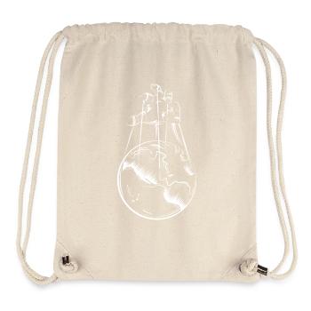 world hand earth puppet player Puppenspieler - Stanley/Stella recycelter Gym Bag - Naturweiß - Vorne
