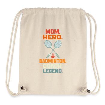 Mom Hero Badminton Coach Legend Badminton Mom gift - Stanley/Stella Recycled Gym Bag - natural - Front