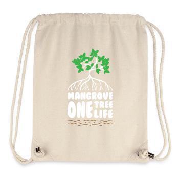 Mangrove Un Arbre, Une Vie - Sac à cordon recyclé Stanley/Stella - blanc naturel - Devant