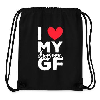 Paare Liebe Herz Freund Geschenkidee Beziehung - Stanley/Stella recycelter Gym Bag - Schwarz - Vorne