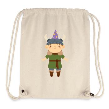 Anniversaire Viking Boy - Sac à cordon recyclé Stanley/Stella - blanc naturel - Devant