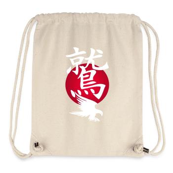 Weißer Adler und Rote Sonne - Stanley/Stella recycelter Gym Bag - Naturweiß - Vorne