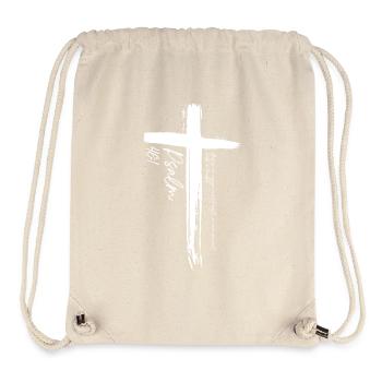Cross - Psalm 46:1 - Stanley/Stella Recycled Gym Bag - natural - Front