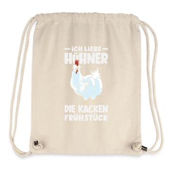 I love chickens – they poop breakfast - Stanley/Stella Recycled Gym Bag - natural - Front