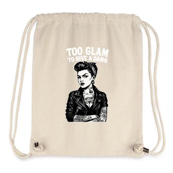 Rockabella Pin-Up: Outlaw Tattoo Girl & Lederjacke - Stanley/Stella recycelter Gym Bag - Naturweiß - Vorne
