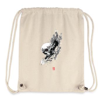 Gashadokuro – Crâne Yokai Sumi-e - Sac à cordon recyclé Stanley/Stella - blanc naturel - Devant