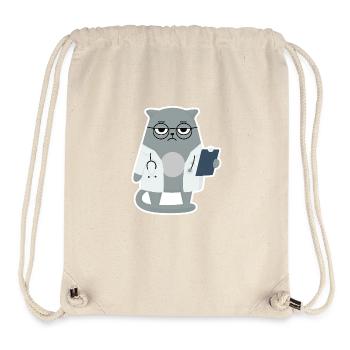 Cat Grumpy Doctor - Cat - Stanley/Stella Recycled Gym Bag - natural - Front