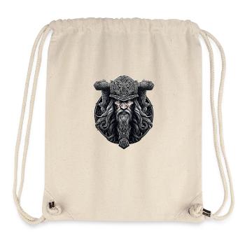 Viking with Hammer, Valhalla Nordmann Design - Stanley/Stella Recycled Gym Bag - natural - Front