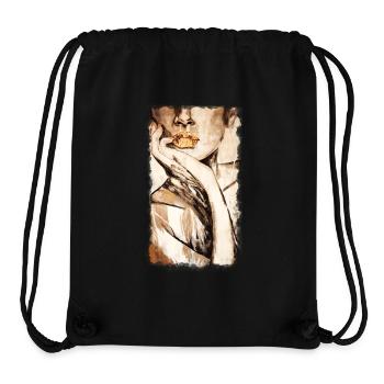 Art woman lips - Stanley/Stella Recycled Gym Bag - black - Front
