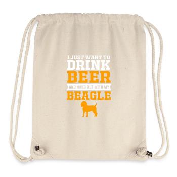 Papa Beagle - Sac à cordon recyclé Stanley/Stella - blanc naturel - Devant
