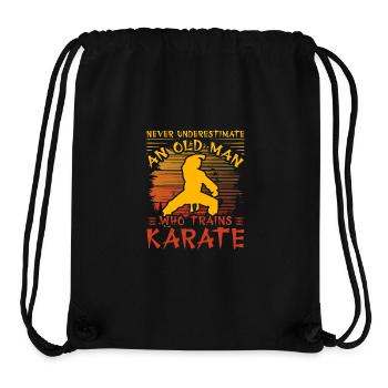 Never underestimate an old man who trains karate - Stanley/Stella Recycled Gym Bag - black - Front