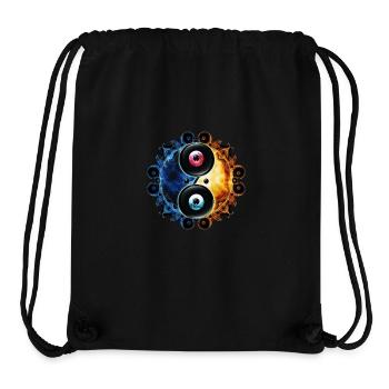 Yin Yang - Stanley/Stella recycelter Gym Bag - Schwarz - Vorne