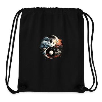 Yin Yang - Stanley/Stella recycelter Gym Bag - Schwarz - Vorne