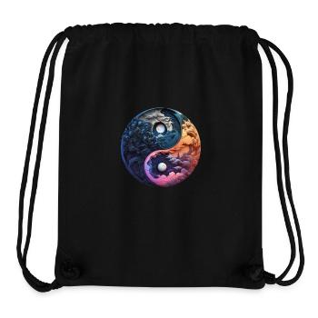 Yin Yang - Stanley/Stella recycelter Gym Bag - Schwarz - Vorne