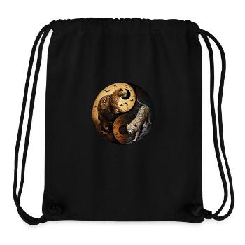 Yin Yang Wildkatzen - Stanley/Stella recycelter Gym Bag - Schwarz - Vorne