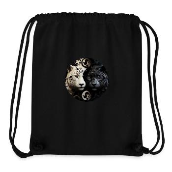 Yin Yang Wildkatzen - Stanley/Stella recycelter Gym Bag - Schwarz - Vorne