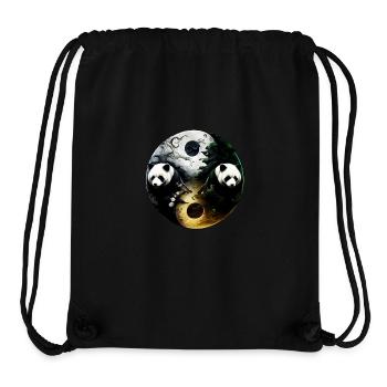 Yin Yang Panda - Stanley/Stella recycelter Gym Bag - Schwarz - Vorne
