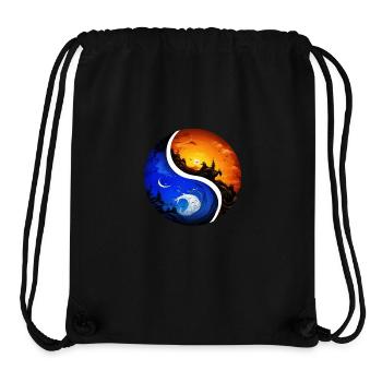 Yin Yang - Stanley/Stella recycelter Gym Bag - Schwarz - Vorne