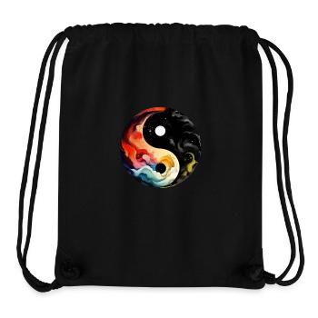 Yin Yang - Stanley/Stella recycelter Gym Bag - Schwarz - Vorne