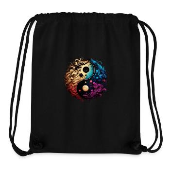 Yin Yang - Stanley/Stella recycelter Gym Bag - Schwarz - Vorne