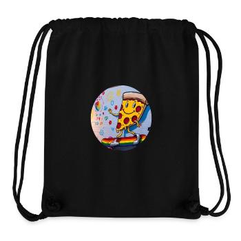 Pizza Slice Skateboard Graffiti - Stanley/Stella recycelter Gym Bag - Schwarz - Vorne