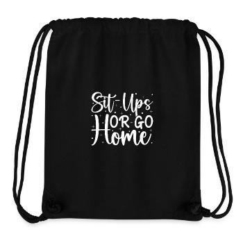 Gym Junkies Sit-Ups Or Go Home Calisthenics - Stanley/Stella recycelter Gym Bag - Schwarz - Vorne