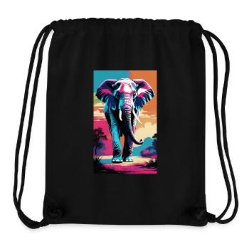 Elefant | Wildtier | Afrika | Kindermotive - Stanley/Stella recycelter Gym Bag - Schwarz - Vorne