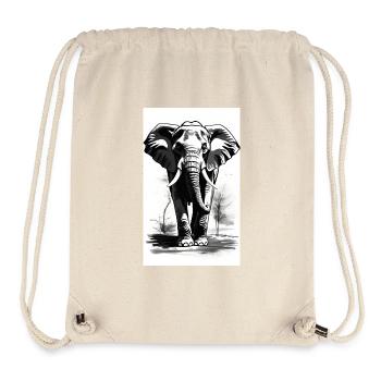 Elephant | Wild Animal | Africa | Children's motifs - Stanley/Stella Recycled Gym Bag - natural - Front