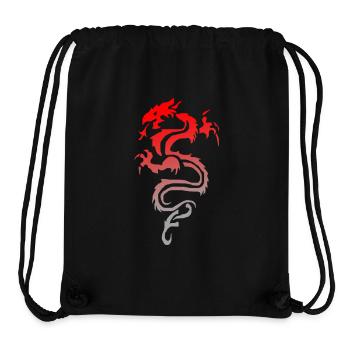 dragon tribal - Sac à cordon recyclé Stanley/Stella - noir - Devant