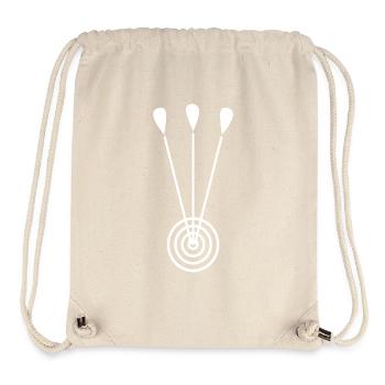 Motiv mit Dartboard und Dartpfeilen Achtung Darts - Stanley/Stella recycelter Gym Bag - Naturweiß - Vorne