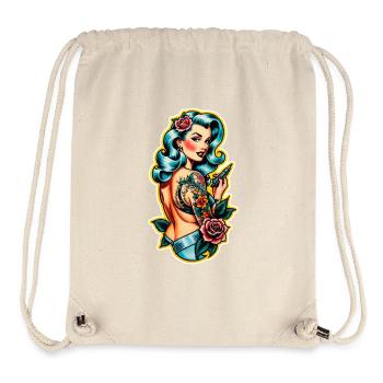 Rockabilly / Pin-up / 50er Jahre - Stanley/Stella recycelter Gym Bag - Naturweiß - Vorne