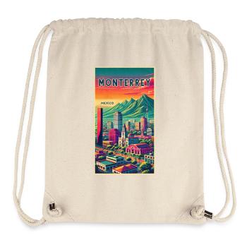 Monterrey Mexiko Retro Design - Stanley/Stella recycelter Gym Bag - Naturweiß - Vorne