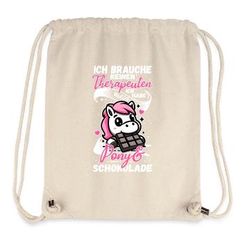 Lustiger Pferde Spruch Therapeut Pony - Stanley/Stella recycelter Gym Bag - Naturweiß - Vorne