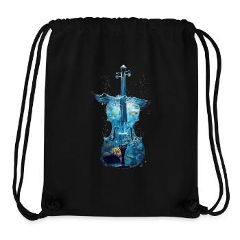 Fisch Violine - Stanley/Stella recycelter Gym Bag - Schwarz - Vorne
