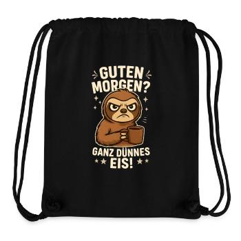 Sloth Very Thin Morning Grouch - Stanley/Stella Recycled Gym Bag - black - Front