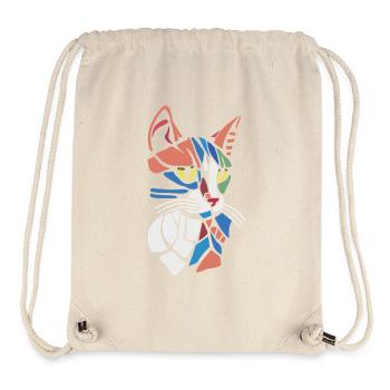 Abstract Geometric Cat Lover - Stanley/Stella Recycled Gym Bag - natural - Front