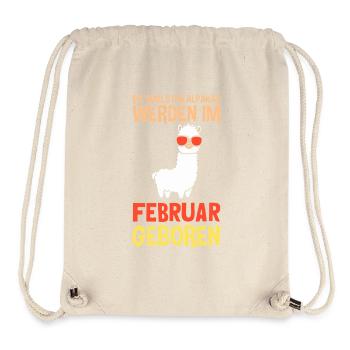 Februar Geburtstag Alpaka Spruch Lustig - Stanley/Stella recycelter Gym Bag - Naturweiß - Vorne