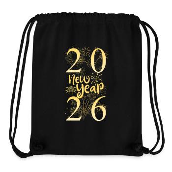 Happy New Year 2026 New Year New Year - Sac à cordon recyclé Stanley/Stella - noir - Devant