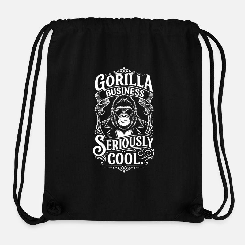 Gorilla Business – Seriously Cool - Stanley/Stella Recycled Gym Bag - black