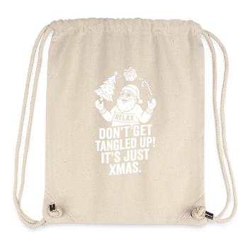 Relax Santa: Don't Get Tangled Xmas - Stanley/Stella Recycled Gym Bag - natural - Front