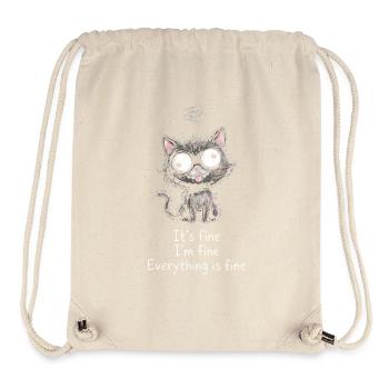It's Fine I'm Fine Everything is Fine Cats - Stanley/Stella Recycled Gym Bag - natural - Front