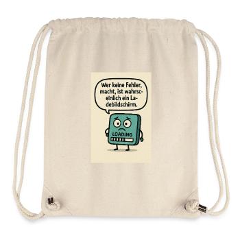 Wer keine Fehler, macht, - Stanley/Stella recycelter Gym Bag - Naturweiß - Vorne