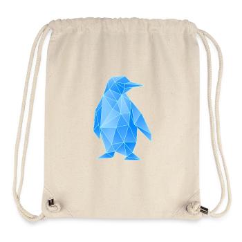 Diamond Penguin Geometric Design - Stanley/Stella Recycled Gym Bag - natural - Front